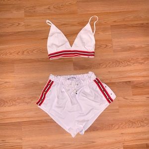 Bra Two Piece Shorts Tracksuit